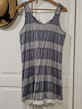 Newbury Kustom Navy and White Striped Mini Dress